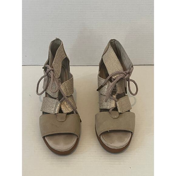 Women's Sorel Joanie Lace 2.5 inch Wedge Tan Sandal Size 10 - Picture 1 of 6